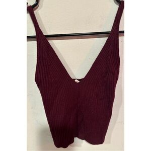 Forever 21 Urban Heritage Purple Sweater V-Neck Tank-Top